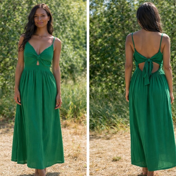 Cupshe Dresses & Skirts - Cupshe Vibrant Green Backless Dress